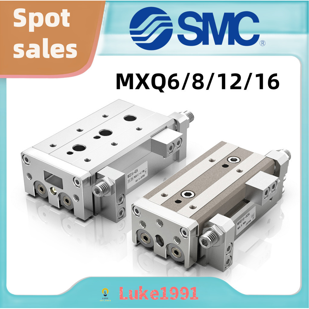 Đường ray dẫn hướng xi lanh bàn trượt chính xác SMC MXQ6 / 8 / 12 / 16-10 / 20 / 30 / 40 / 50 / 75 /