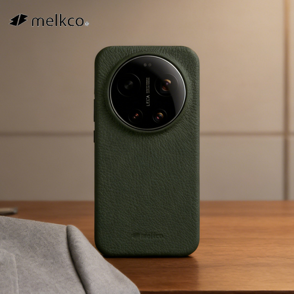 Ốp Da Bò Melkco Cho Xiaomi 17 Ultra Mi 15 Ultra Mi15 Pro Bảo Vệ Ống Kính Kim Loại + Bên Trong Microf
