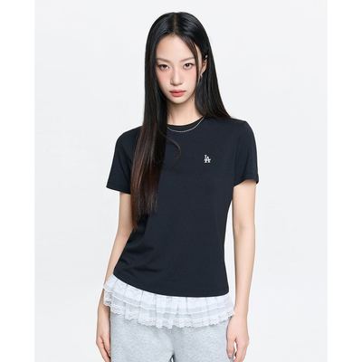 MLB - Áo thun nữ cổ tròn tay ngắn Basic_3FTSB5063-07BKS