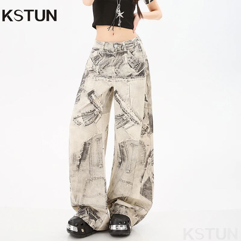 ZKSTUN 2026 Quần Jean Ống Rộng Cotton 100%, Dáng Baggy Just Fit