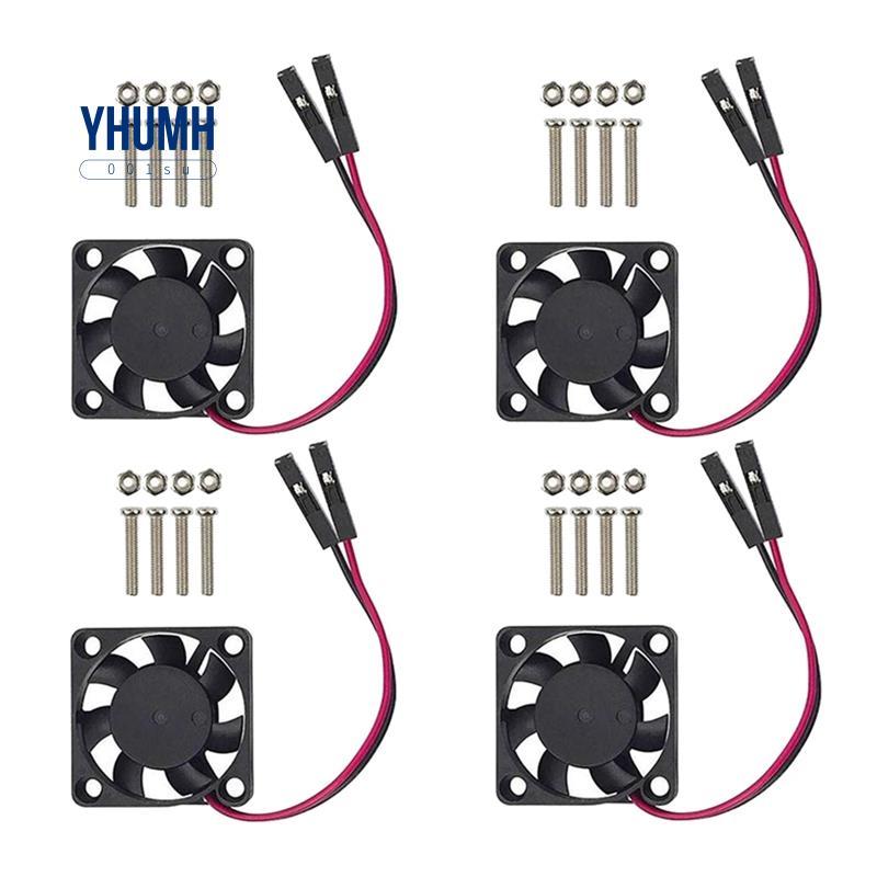4 Quạt Làm Mát CPU Không Chổi Than Tản Nhiệt Tản Nhiệt 3.3V 5V Cho Raspberry Pi4 Pi3 B +, Pi 3, Pi 2