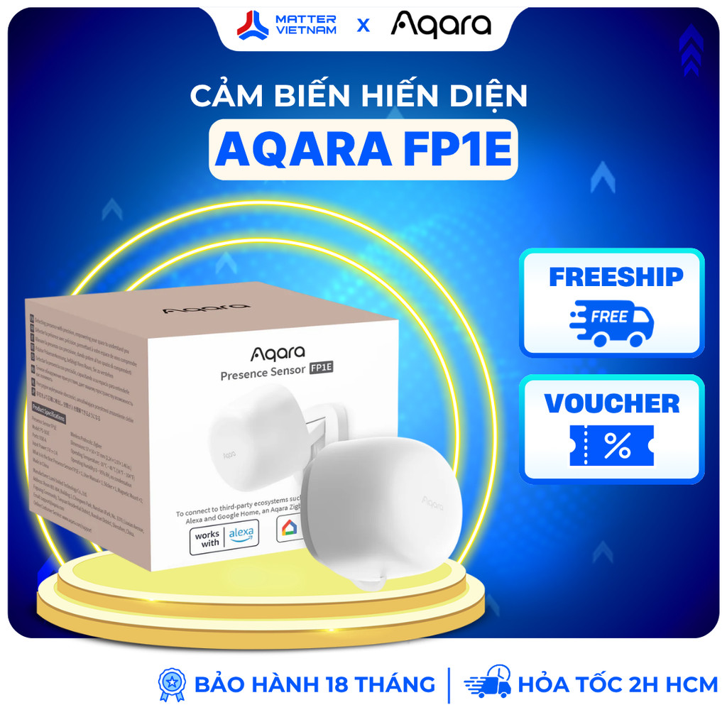 Cảm Biến Hiện Diện Aqara FP1e -  Phát Hiện Cơ Thể Người, Kết Nối Zigbee 3.0, AppleHomekit - BẢN QUỐC