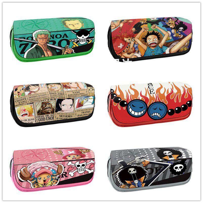 Hộp đựng bút chì One Piece Túi lưu trữ văn phòng phẩm One Piece Anime Hàng hóa Luffy Sauron Chopper 