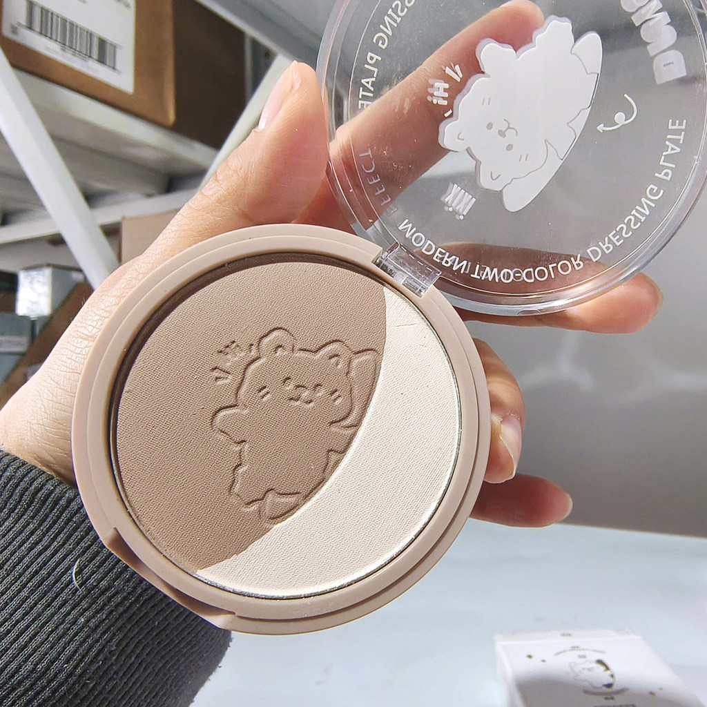 highlight bắt sáng bắt sáng highlight Bột gấu xi măng Tấm làm sáng da mặt tinh tế