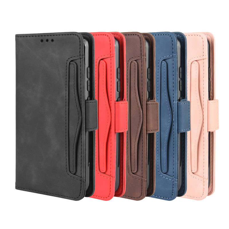 Thích hợp cho Ốp điện thoại Moto E6 PLUS Motorola E6S Khe cắm nhiều thẻ Vỏ da lật E6plus Vỏ bảo vệ