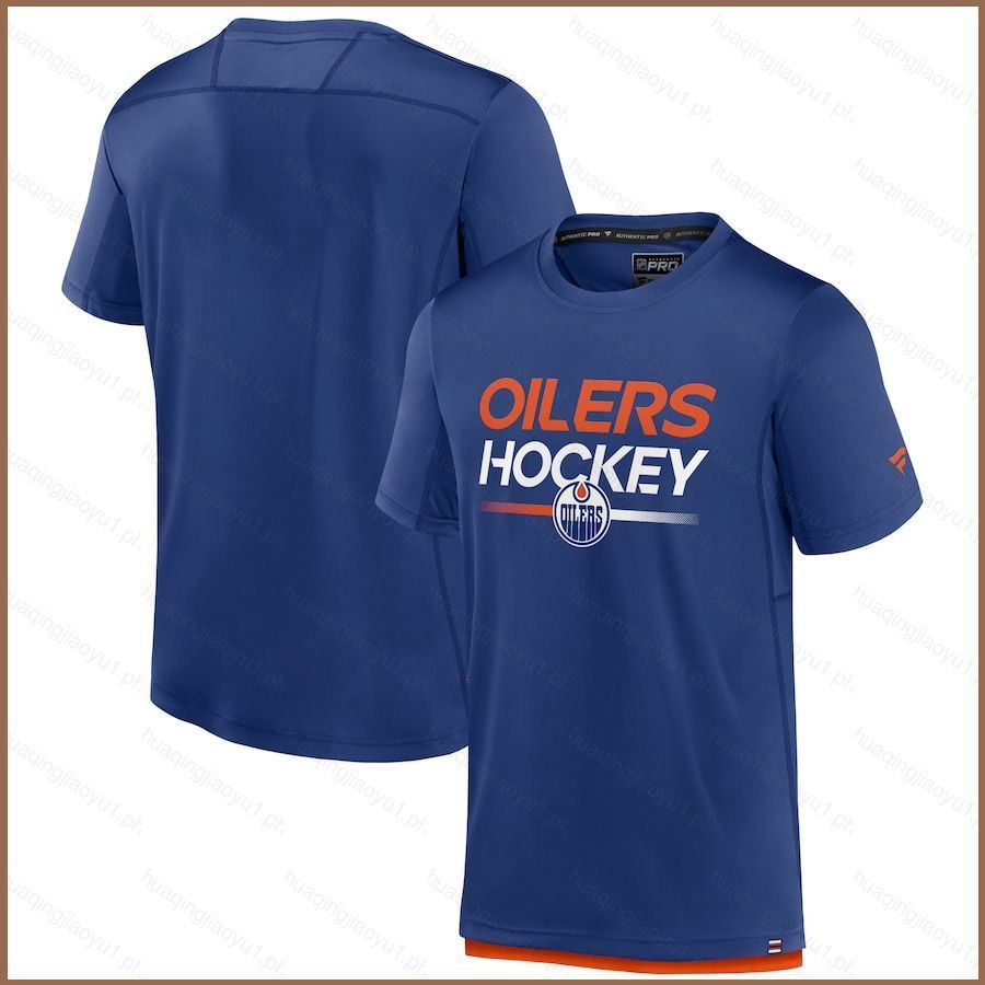 Áo Thun Thể Thao Edmonton Oilers Màu Đen Tay Ngắn - Size Lớn