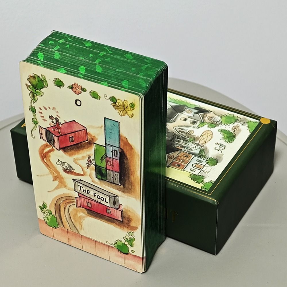 [Sẵn sàng] Heaven and Earth Cover 12 * 7cm Tiếng Anh / Housing Tarot Tarot Board Game Card Game Hous