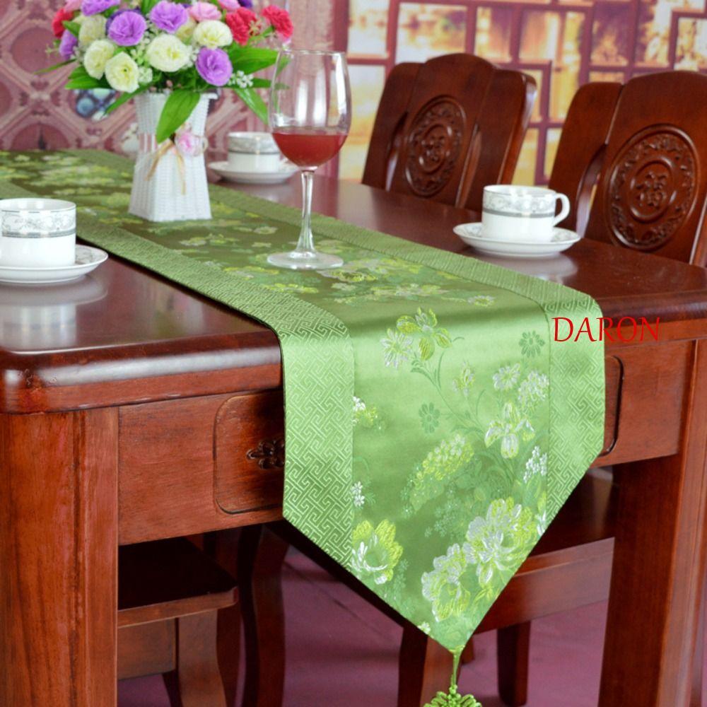 DARON Table Runner Style Wedding High-end Tea Ceremony Satin Smooth Table Cover