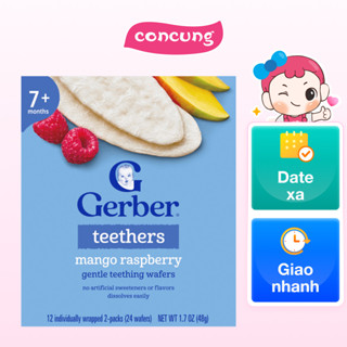 Bánh ăn dặm Gerber vị Xoài, Mâm Xôi 6hộp x 48g