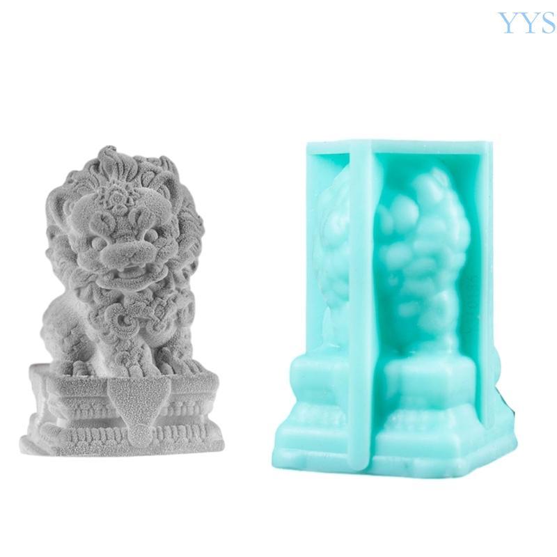 YYS Safe Lions Design Khuôn silicon để trang trí bánh sô cô la
