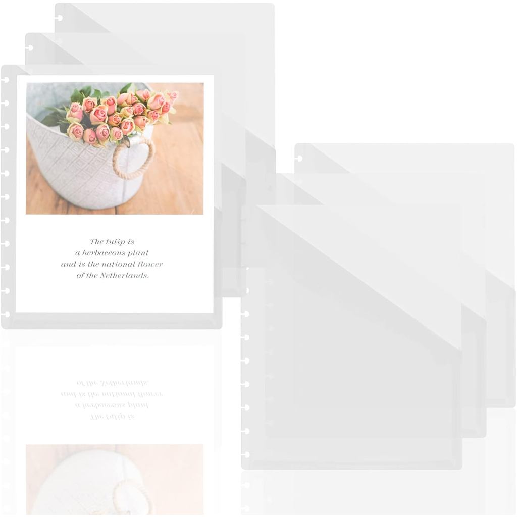 6 Gói Junior Discbound Pocket Dividers 5.5X8.5 inch Bộ chia túi Clear Discbound Notebook Dividers Ju