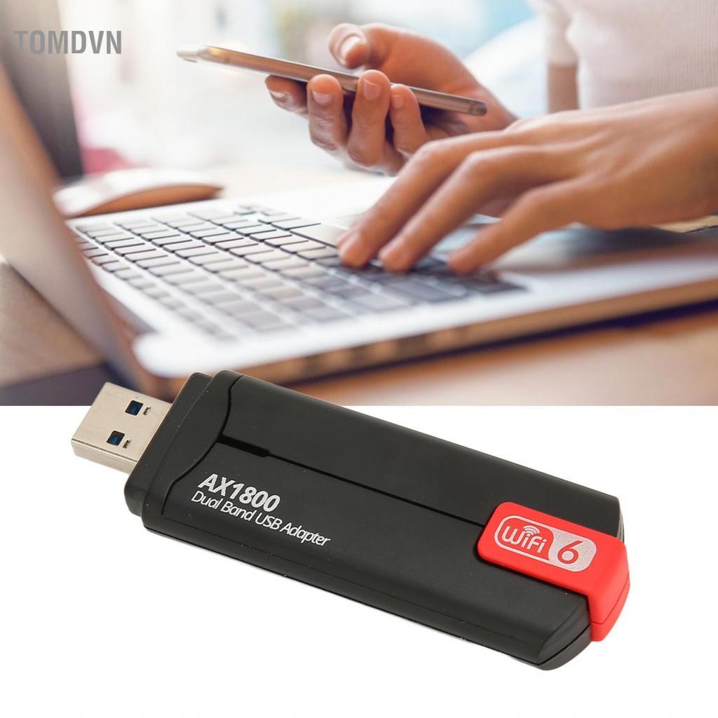 Tomdvn Thẻ Internet không dây USB WiFi Adapter 1800Mbps cho văn phòng