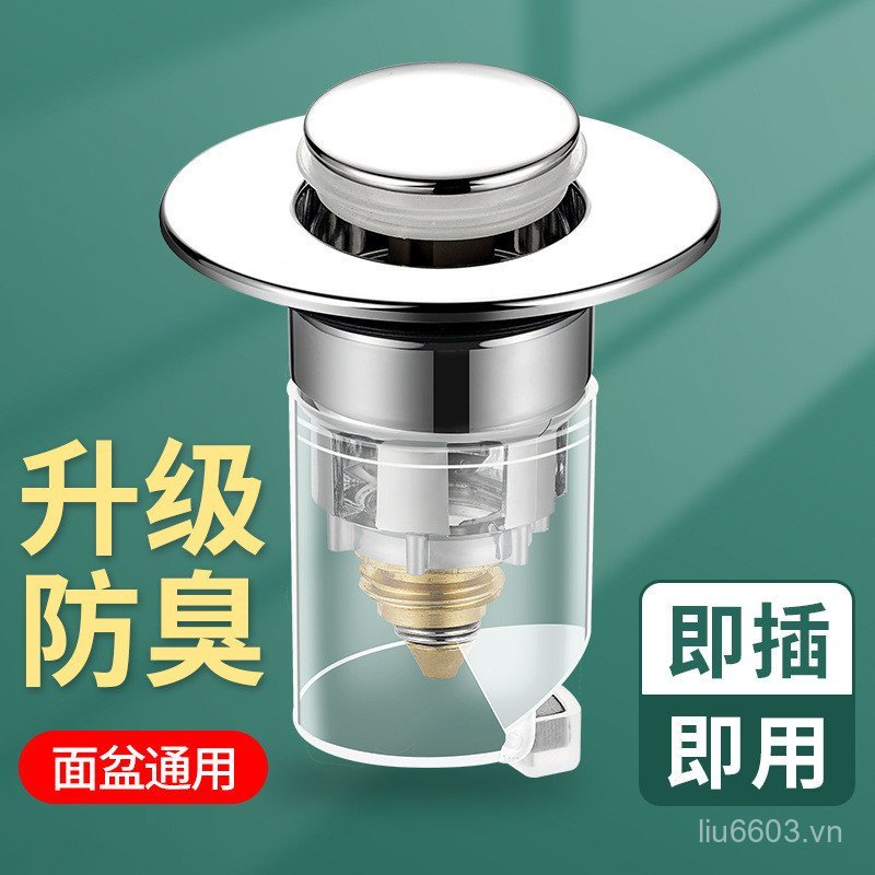 Chậu Rửa Chậu Rửa Rò Rỉ Cắm Chậu Rửa Bounce Core Drainer Phụ Kiện Đa Năng Loại Đẩy Chống Mùi Trở Lại