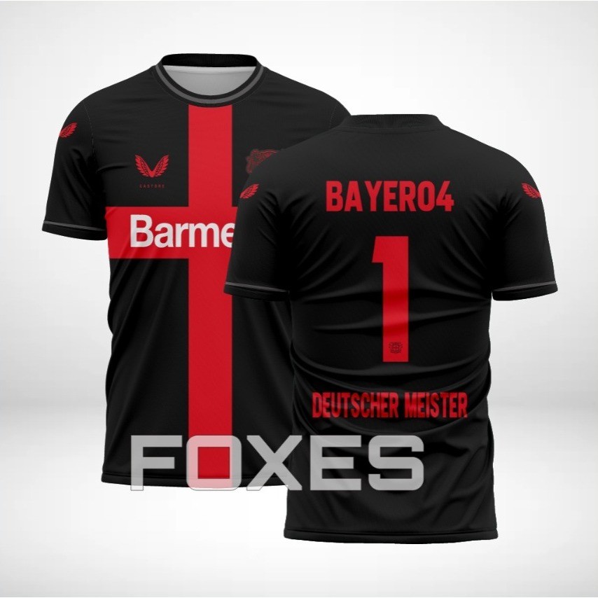 Áo đấu sân nhà Bayer 04 Leverkusen 2023-2024 Áo bóng đá Dri-fit in hình