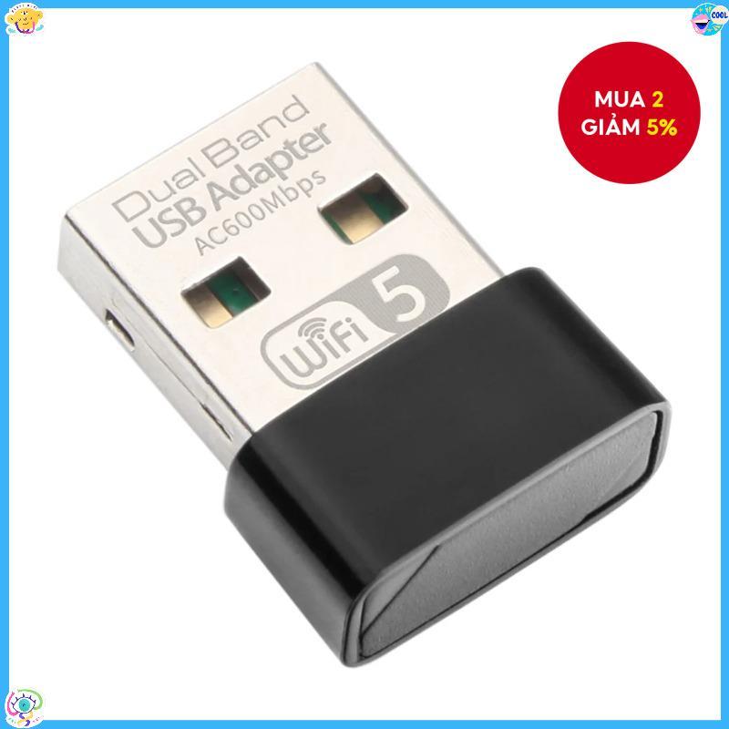 Wifi cho pc 5 USB Adapter Creatcube Mini AC600 Dual Band Laptop 600Mbps USB bluetooth