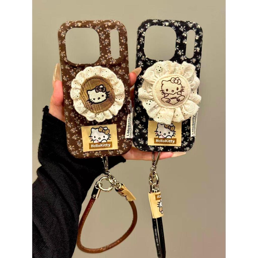 Sidos Đẹp ins Full Màn Hình Ren Hoa Mèo Từ Tính Áp Dụng Cho ihone17promax Apple 16 Ốp Điện Thoại 15