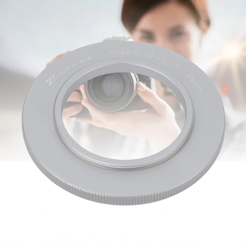 apill Gugxiom 39mm đến 49mm Bộ chuyển đổi ống kính máy ảnh Bộ lọc Step Up Ring với ren kim loại tiêu
