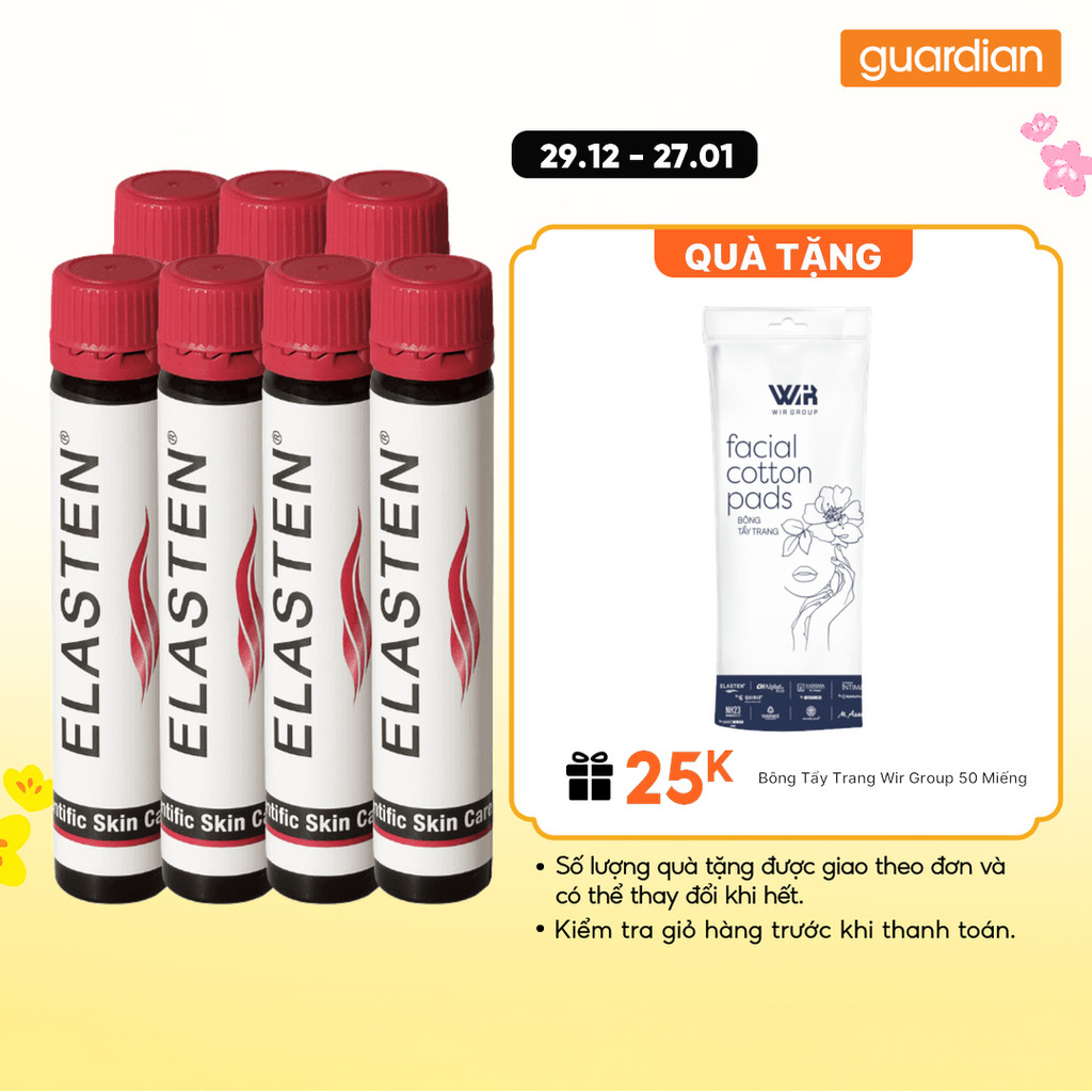 Thực Phẩm Bảo Vệ Sức Khỏe Elasten Collagen Giúp Đẹp Da 25Ml x 7 Ống | Guardian Việt Nam
