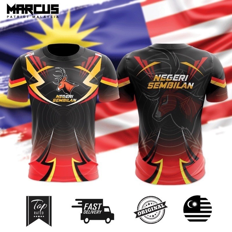 Áo thun thời trang thăng hoa đầy đủ baju chiến thuật negri sembilan jersey g2
