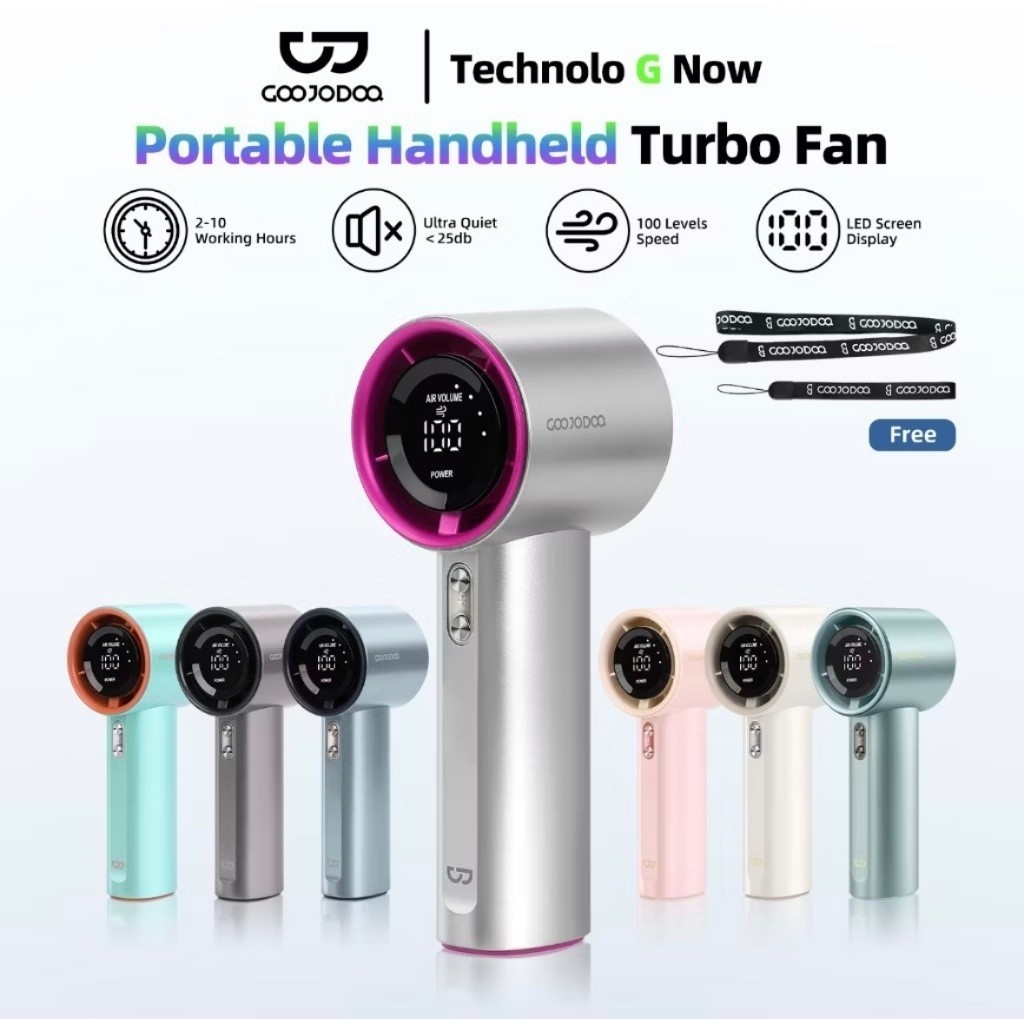 GOOJODOQ Quạt mini GFS001 có màn hình kỹ thuật số LED