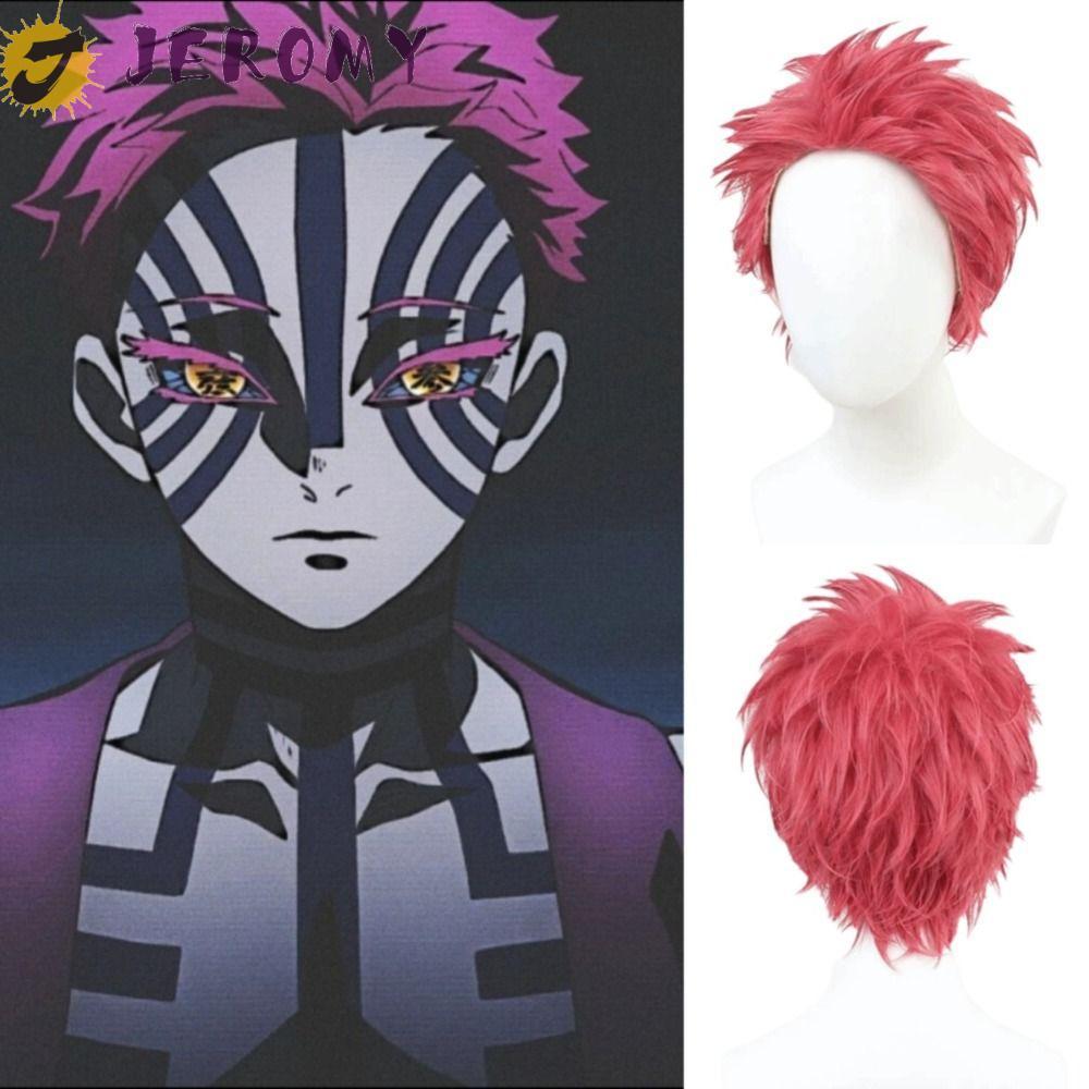Jeromy Akaza Cosplay Wig, Lông Tơ Tự Nhiên Màu Đỏ, Phù Hợp Cho Sự Kiện Cosplay