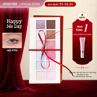   HAPPY ME DAY COLLECTION  Bảng phấn mắt 12 màu Joocyee 12shades multi-use Màu #06: Ước nguyện hồng Tone hồng xanh lãng mạn ngọt ngào 