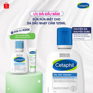  Sữa rửa mặt dịu lành cho da dầu nhạy cảm CETAPHIL OILY SKIN CLEANSER 125ML 