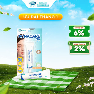 Gel giảm mụn giảm nhờn sạch tế bào chết mềm da - ACNACARE GEL Mega We Care  7g  