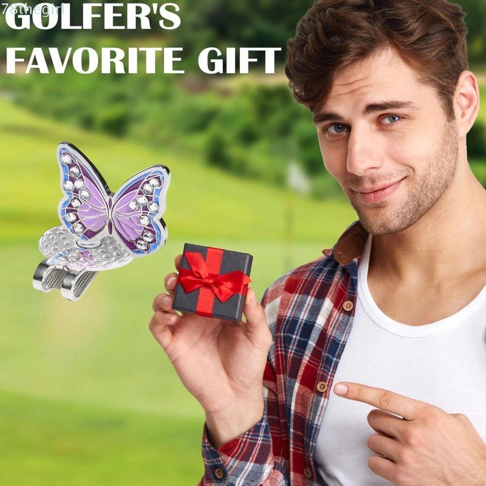 THEGIRL Golf Cap Clip, Hình con bướm Từ Golf Bóng Mark, Thể Thao Cap Vị Trí Bóng Kim Loại Bền Côn Tr