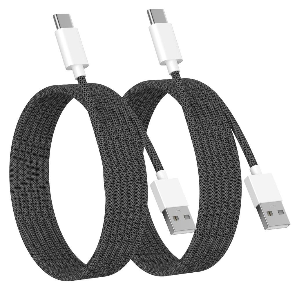 2 Gói Cáp CarPlay Ô Tô 3.3FT Cho iPhone 16 15, Dây Cáp Sạc Ô Tô Dệt USB A Sang USB C Tương Thích Cho