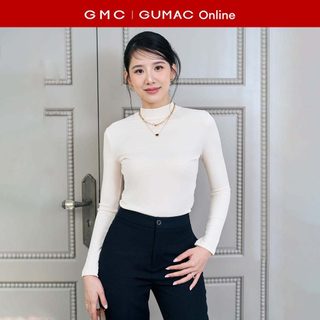   TẶNG QUÀ ĐƠN 499K  Áo thun giữ nhiệt GUMAC nữ tay dài form ôm cổ cao vải mềm mịn co giãn LATE0927 