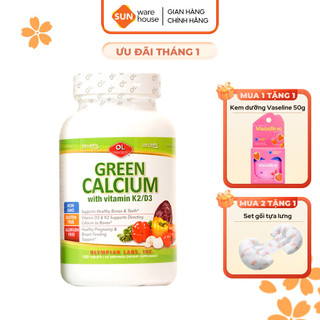  Viên Uống Canxi Hữu Cơ Cho Bà Bầu Olympian Labs Green Calcium Phù Hợp Sau Sinh Và Trẻ Em Giúp Xương Chắc Khỏe Hộp 100 v 