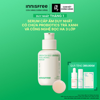  Serum trà xanh cấp ẩm sâu phục hồi da với Probiotics INNISFREE Green Tea Seed Hyaluronic Serum 80mL 