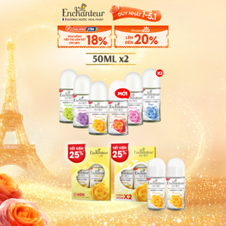  SIÊU TIẾT KIỆM  Combo 2 Lăn khử mùi Enchanteur dưỡng trắng   hương nước hoa Pháp tinh tế không để lại vệt ố vàng 50ml 