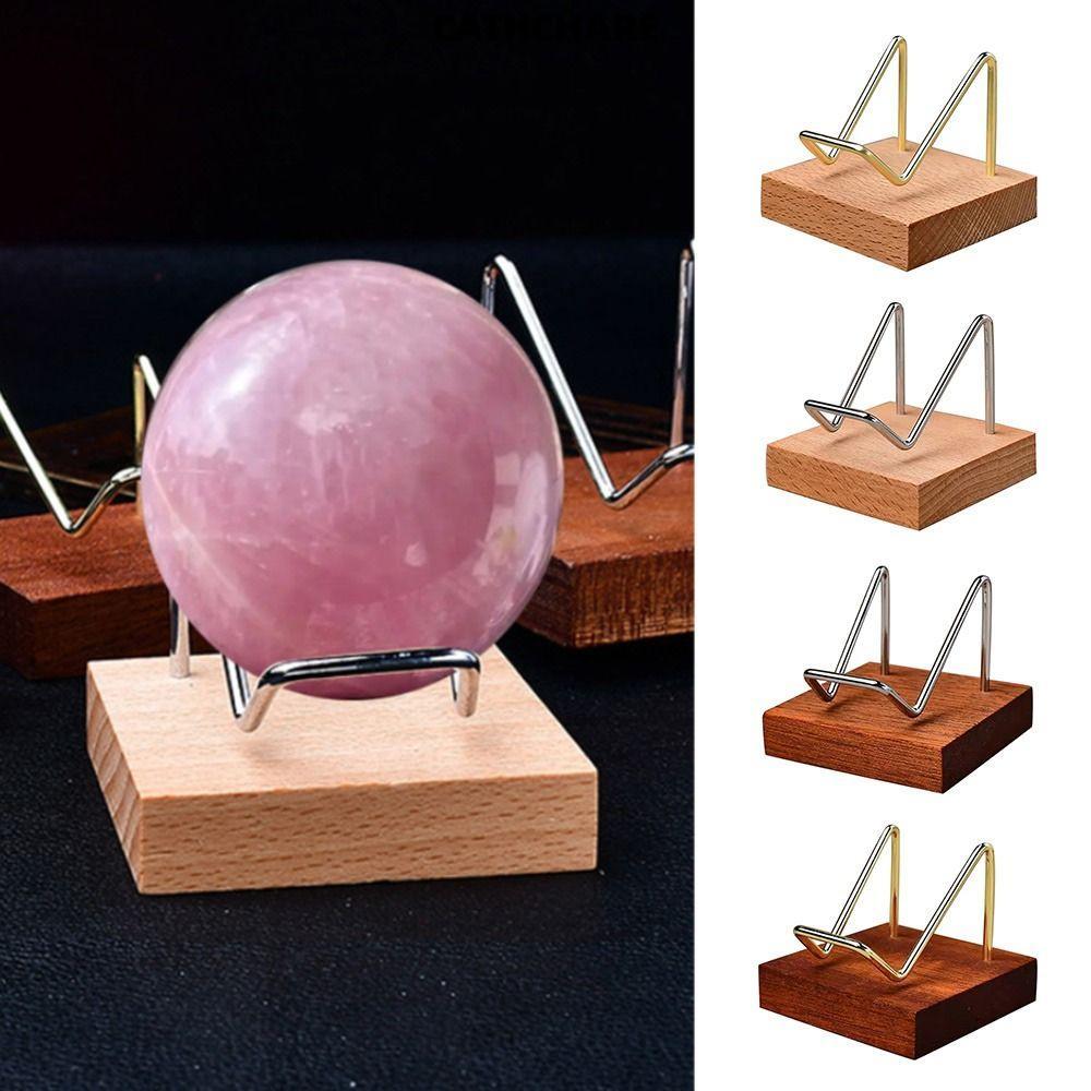 CATCHARE294 Giá đỡ bóng pha lê, Đế bóng pha lê bằng đá mã não thủ công, Đạo cụ chụp ảnh sáng tạo Cán