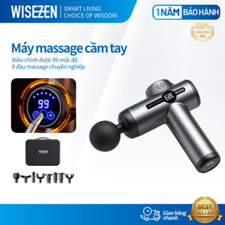 Máy Massage Cầm Tay 99 Chế độ Wisezen 8 đầu Massage Máy Mát-xa Lưng Cổ Vai Gáy Máy Massage Toàn Thân