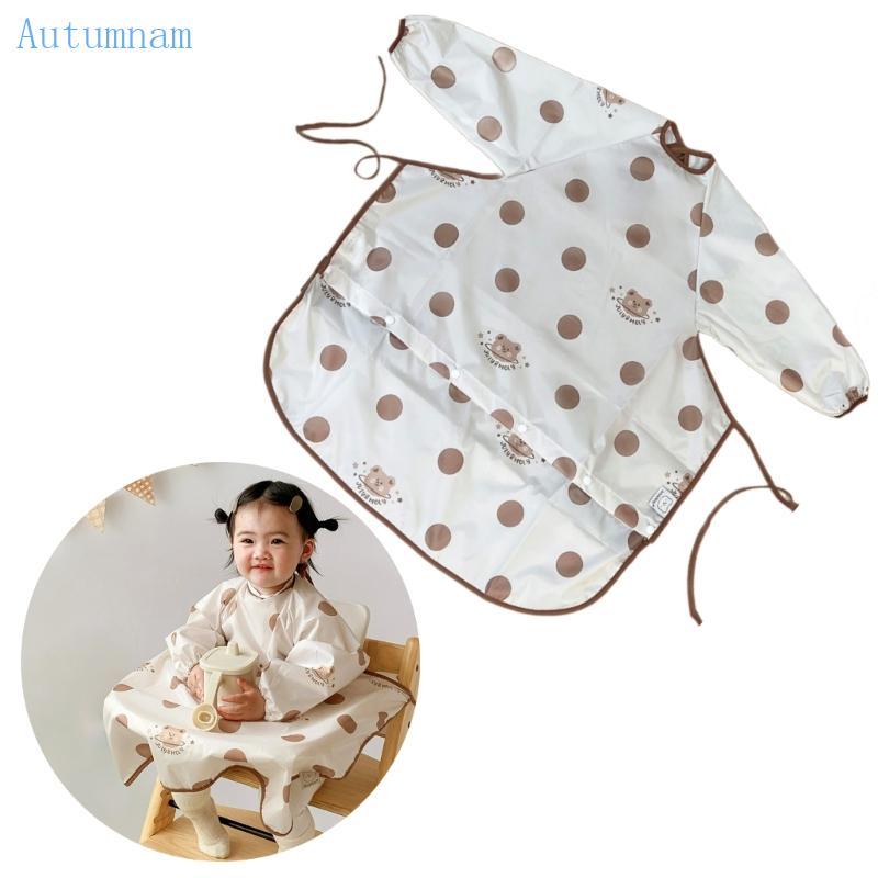 Full Coverage Baby Bib Water Proofing Feeding Smock Toddlers Nursing Apron