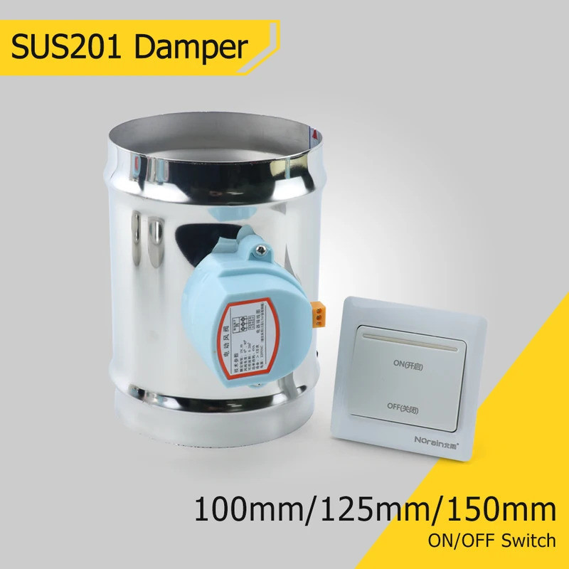 Van kiểm tra điện bằng thép không gỉ 220VAC 4 "5" 6 "Ống dẫn khí Bộ giảm chấn cơ giới với thiết bị t