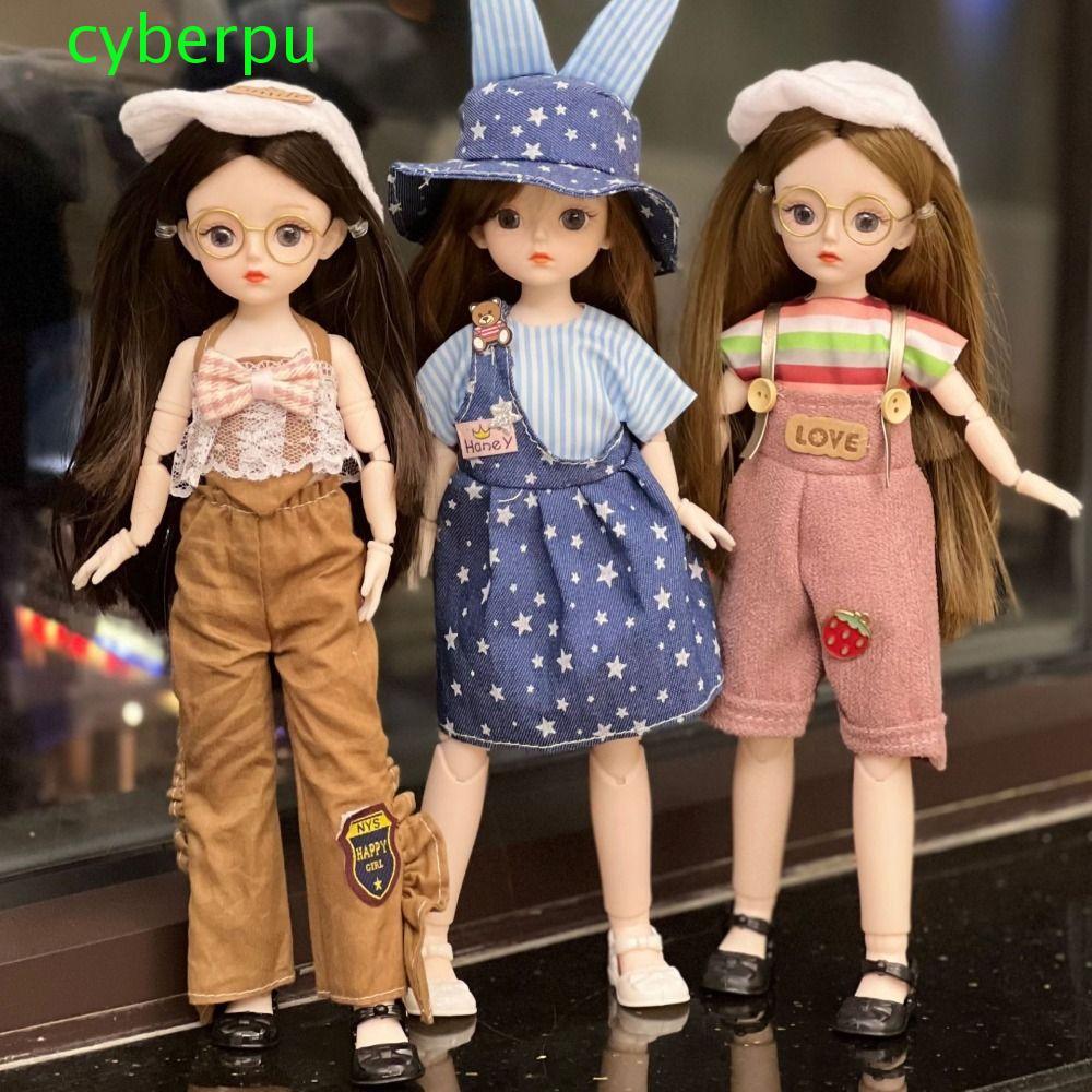 CYBERPULSE Big Eyes Princess BJD Doll, Movable Trang điểm Hàn Quốc Look 30cm Bjd Doll, Trang trí nội