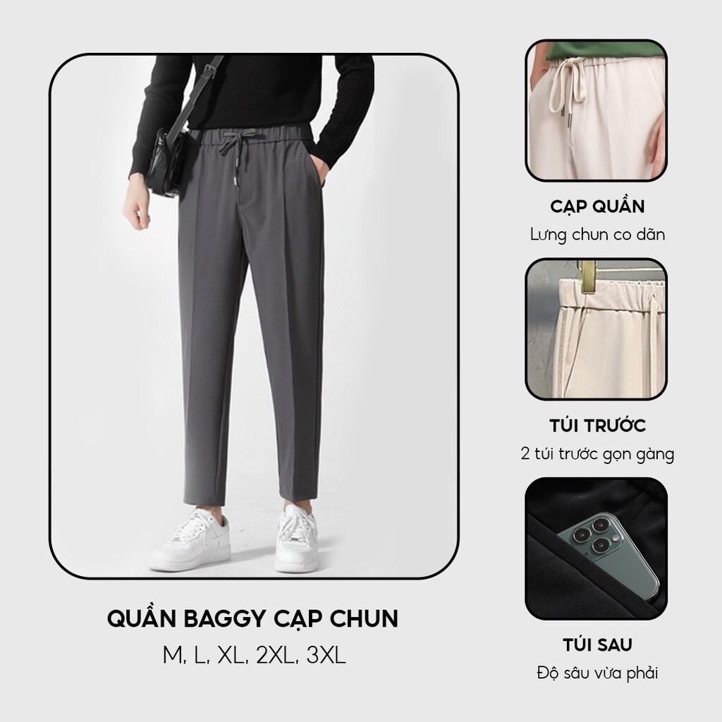 (big Size 120kg) Quần Âu Nam Cạp Lưng Chun Form Đứng Chất Tuyết Hàn Hàn Quốc E Core Store Menswear P
