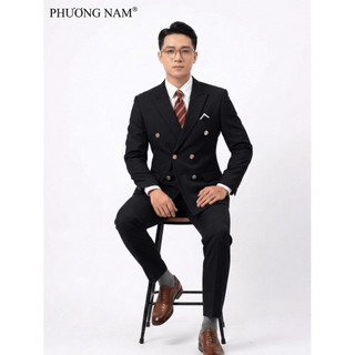 Áo Vest 6 Cúc Đồng XƯỞNG MAY PHƯƠNG NAM Sang Trọng Lịch Lãm,Áo Vest Nam Chất Vải Polyester Cao Cấp