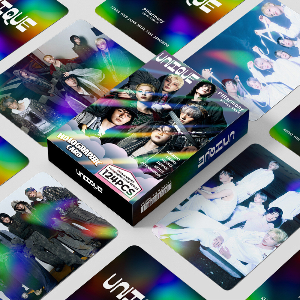 P1Harmony UNIQUE Laser Photocard Lomo Card 60 chiếc Thẻ + 64 chiếc Nhãn dán nhỏ