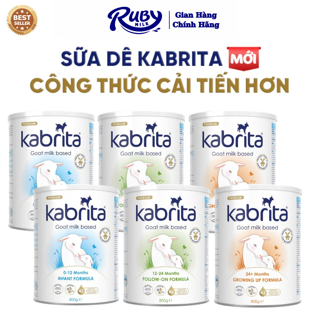 Combo 2 lon Sữa Dê Kabrita Số 1,2,3 Hà Lan 800g