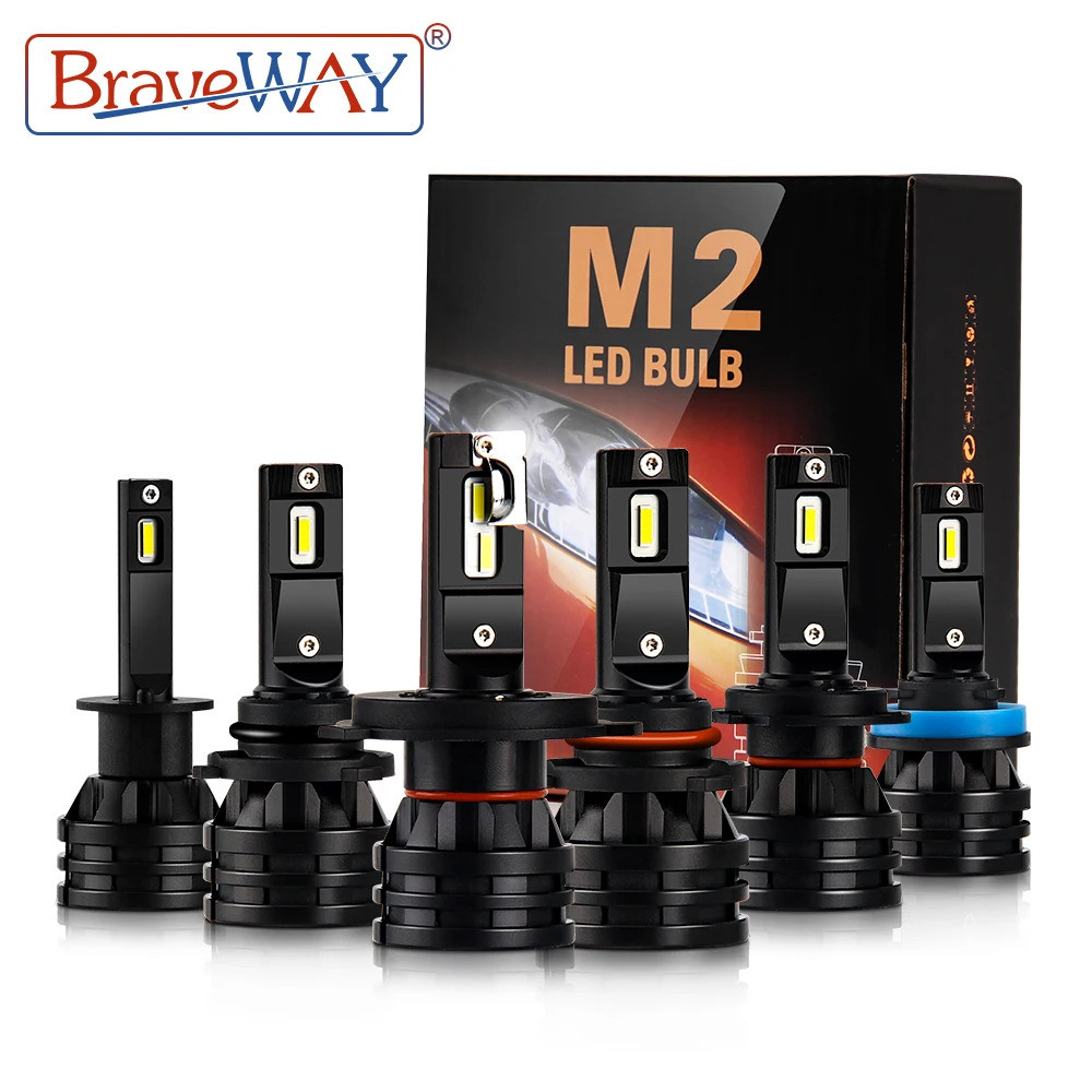 BraveWay LED H4 16000LM Đèn LED ô tô H1 H7 H11 Bóng đèn Moto 12V Auto H4 LED Đèn pha xe máy H7 HB3 H
