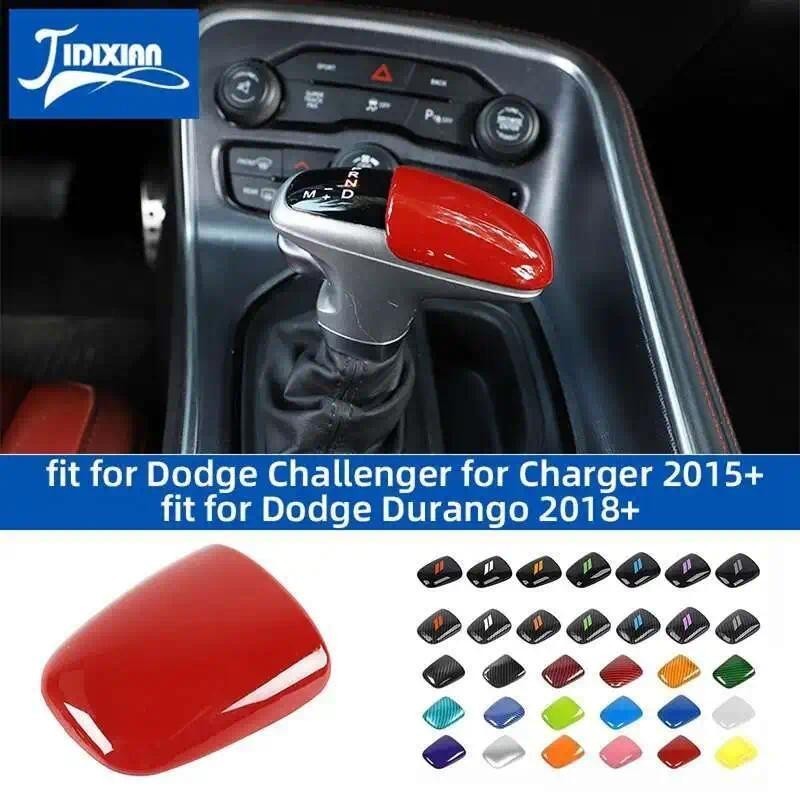 JIDIXIAN ABS Xe Bánh Răng Dịch Chuyển Đầu Trang Trí Bao Miếng Dán Phụ Kiện Cho Dodge Challenger Sạc 