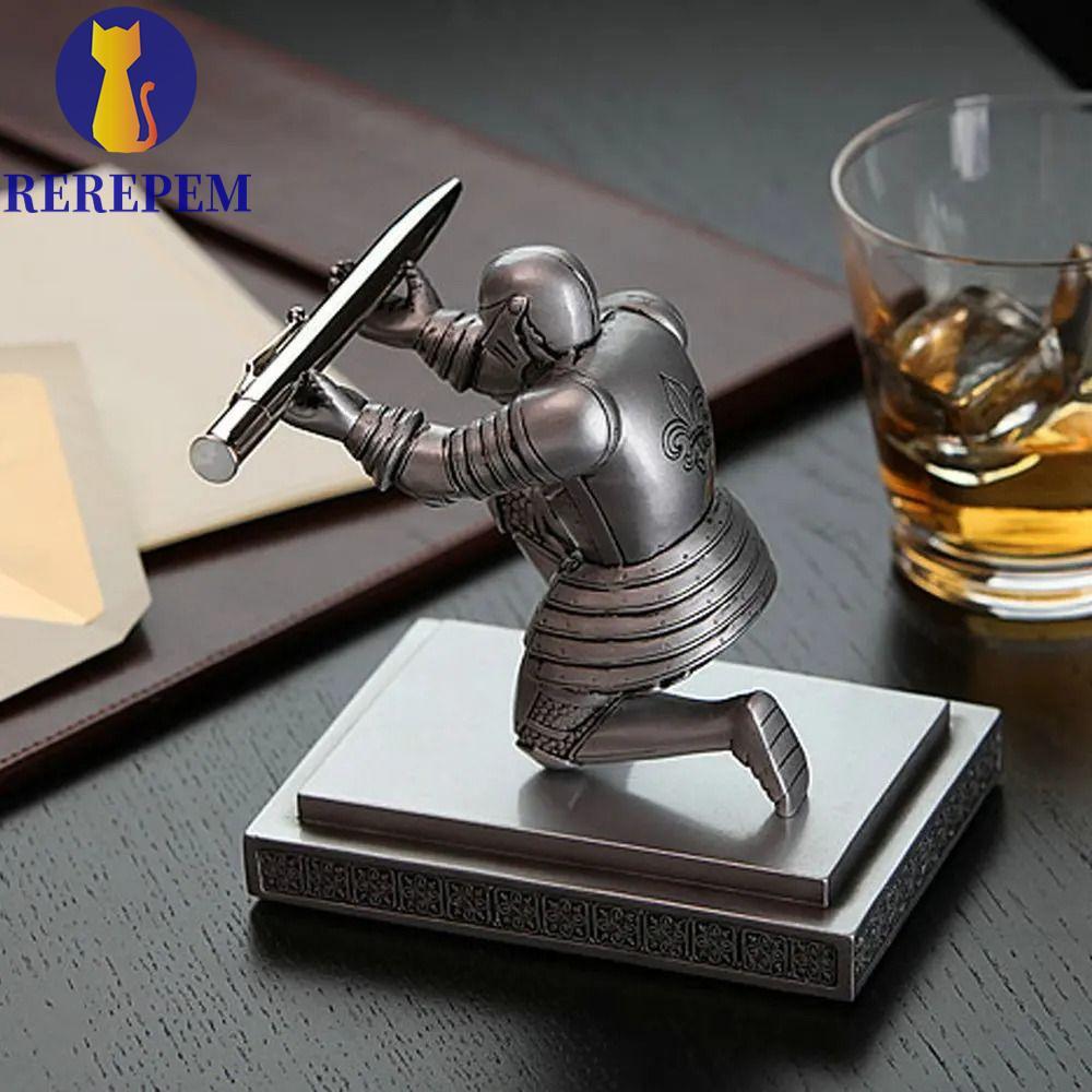 MARTIN1 Executive Knight Pen Holder, Executive Knight Armor Hero Hero Hero Pen Holder, Quà tặng bạn 