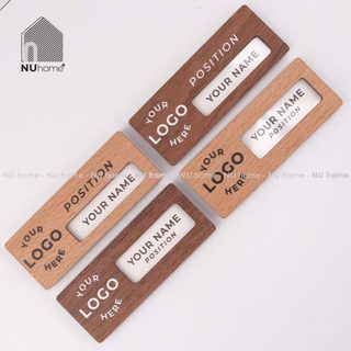 Bảng tên nhân viên gỗ - Sota | NU Home | bảng tên gỗ tự nhiên nam châm, ghim cài áo đẹp mắt