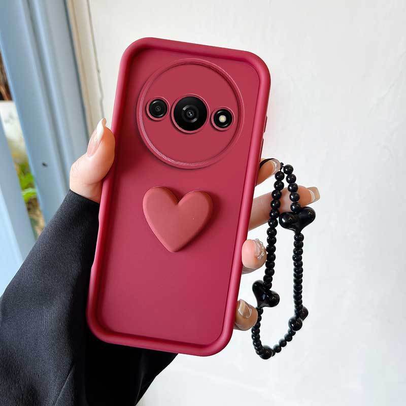 3 Cái (Vỏ Điện Thoại + Dây Buộc + Chân Đế) Thích Hợp Cho Redmi A3x Thanh Lịch Thoải Mái Thiết Kế Vỏ 