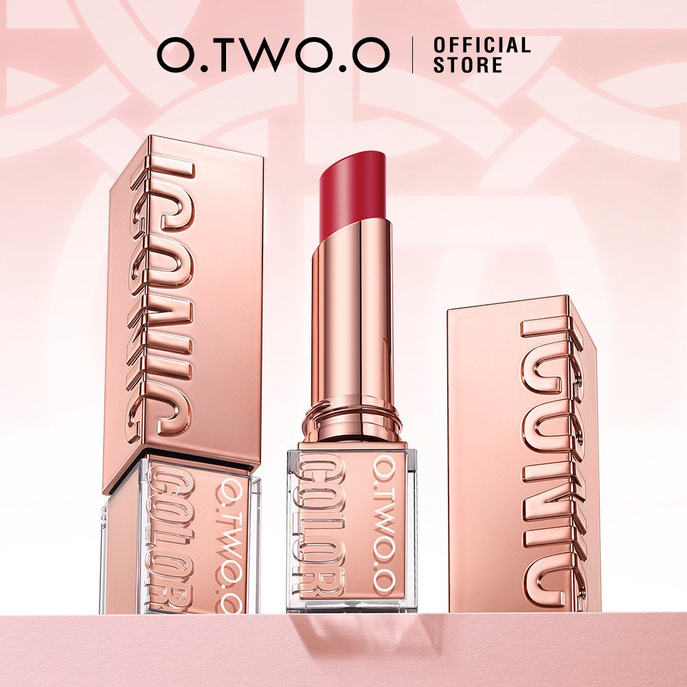 Bibir Kering & Kusam O.TWO.O Satin Lipstick HC009 Melembap & Berkilat Longwear Chống Dính Hydrating 