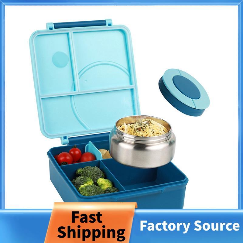 Hộp Cơm Trưa Bát Inox, Đĩa Ăn Bằng Nhựa, Lò Vi Sóng, Ngăn Bento, Hộp Cơm Trưa